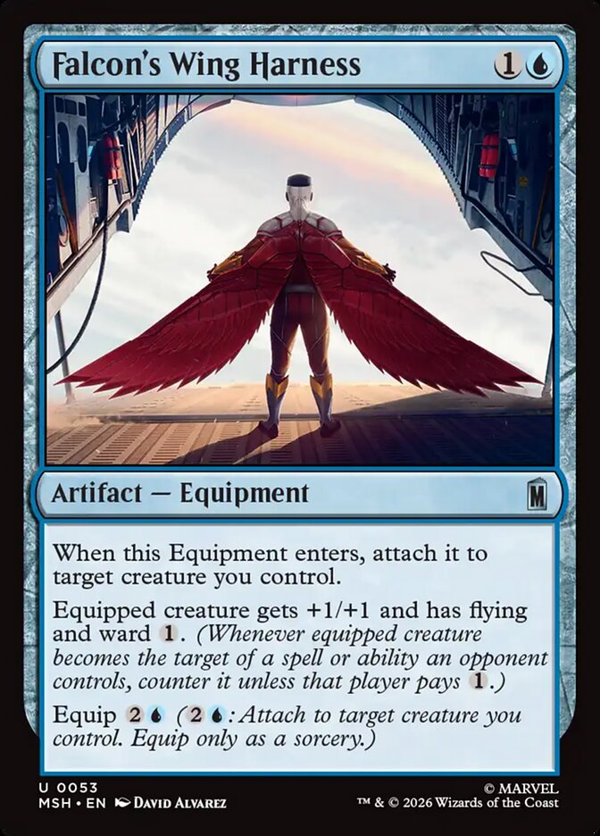 Marvel Superheroes Falcon's Wing Harness Card Front