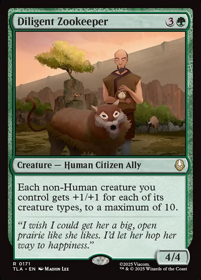 Diligent Zookeeper Avatar The Last Airbender #171 MTG Single Card Front