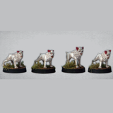 Gabriel Hounds by Crooked Dice.&nbsp; A set of four metal figures representing these strange dog like creatures with human faces making a great edition to your RPGs and tabletop gaming needs.