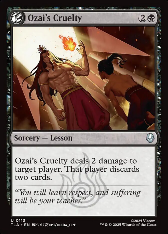 Ozai's Cruelty Avatar The Last Airbender #113 MTG Single Card Front