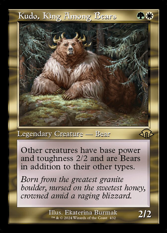 Kudo, King Among Bears Retro Frame MTG Single | MH3 #432
