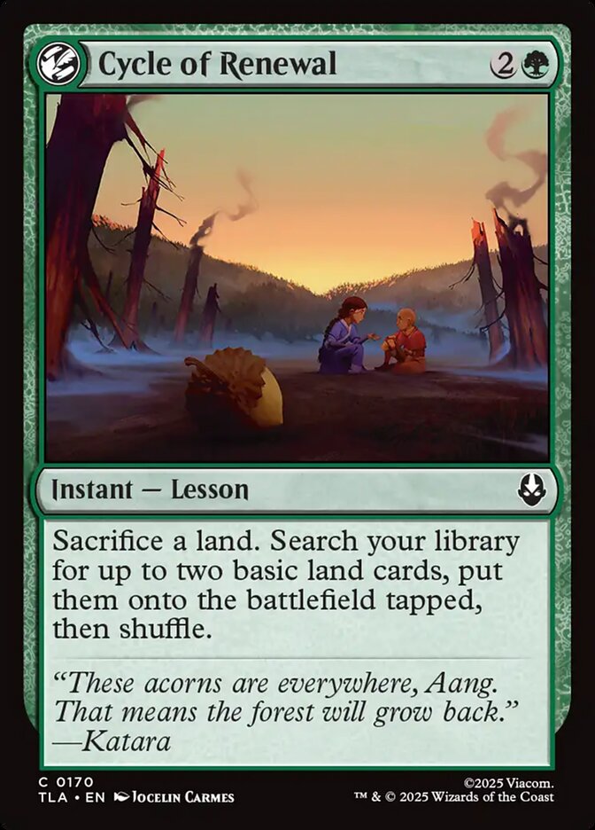 Cycle of Renewal Avatar The Last Airbender #170 MTG Single Card Front