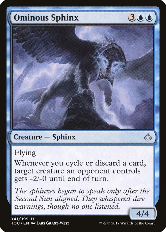 Hour of Devastation Ominous Sphinx #041 Card Front