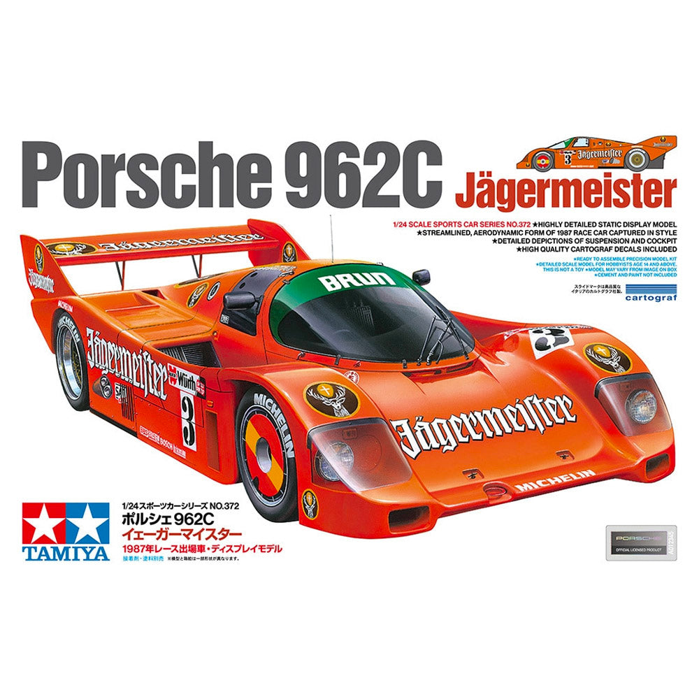 Tamiya Porsche 962C Jaegermeister 1/24 Scale Model Kit