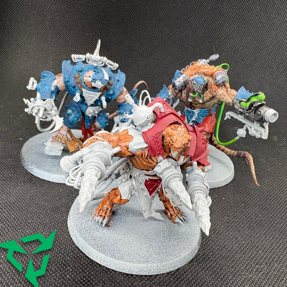 Preloved Skaven Stormfiends - Part Painted