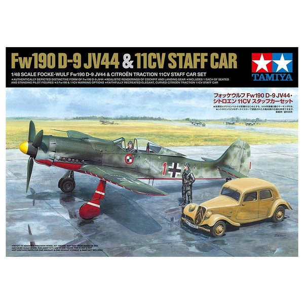 Focke-Wulf Fw190 D-9 Jv44 & 11CV Staff Car 1/48 Scale Kit