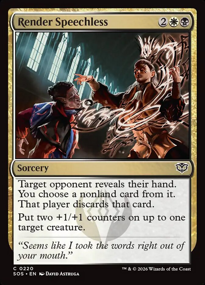 Render Speechless Secrets of Strixhaven #220Card Front