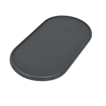A pack of 25 25x50mm lipped bases from Tabletop Workshop, made of hard plastic grey, suitable for gluing and painting, supplied loose as singles.