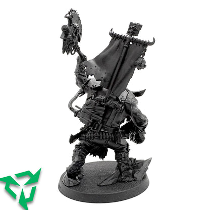 Primed Warhammer 40k Orks Warboss Rear-View