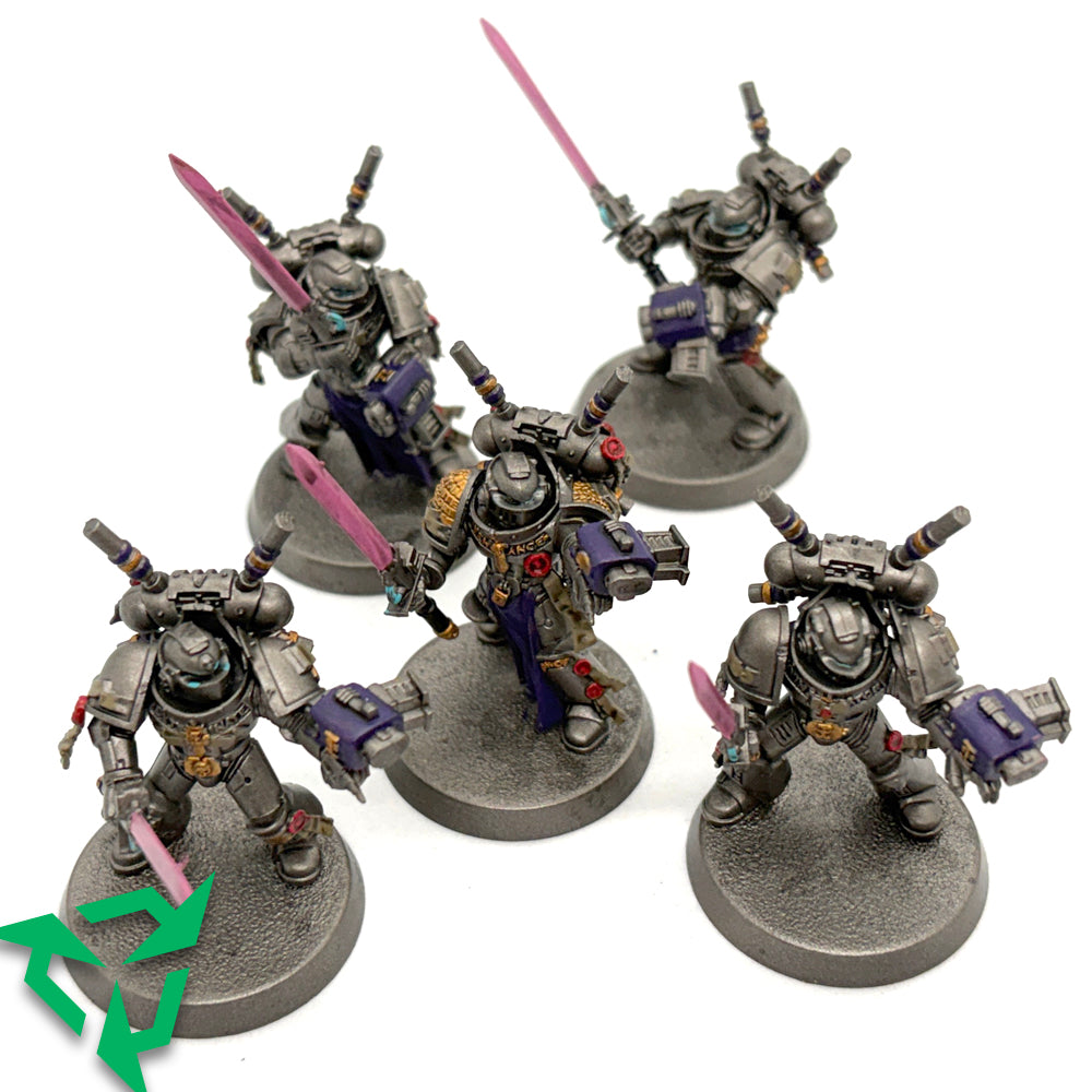 Cheap Warhammer 40,000 Painted Grey Knights Interceptor 5 Man Squad