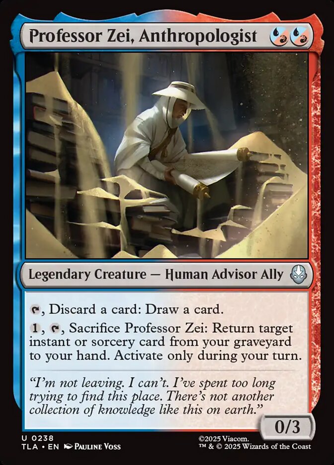 Professor Zei, Anthropologist Avatar The Last Airbender #238 MTG Single Card Front