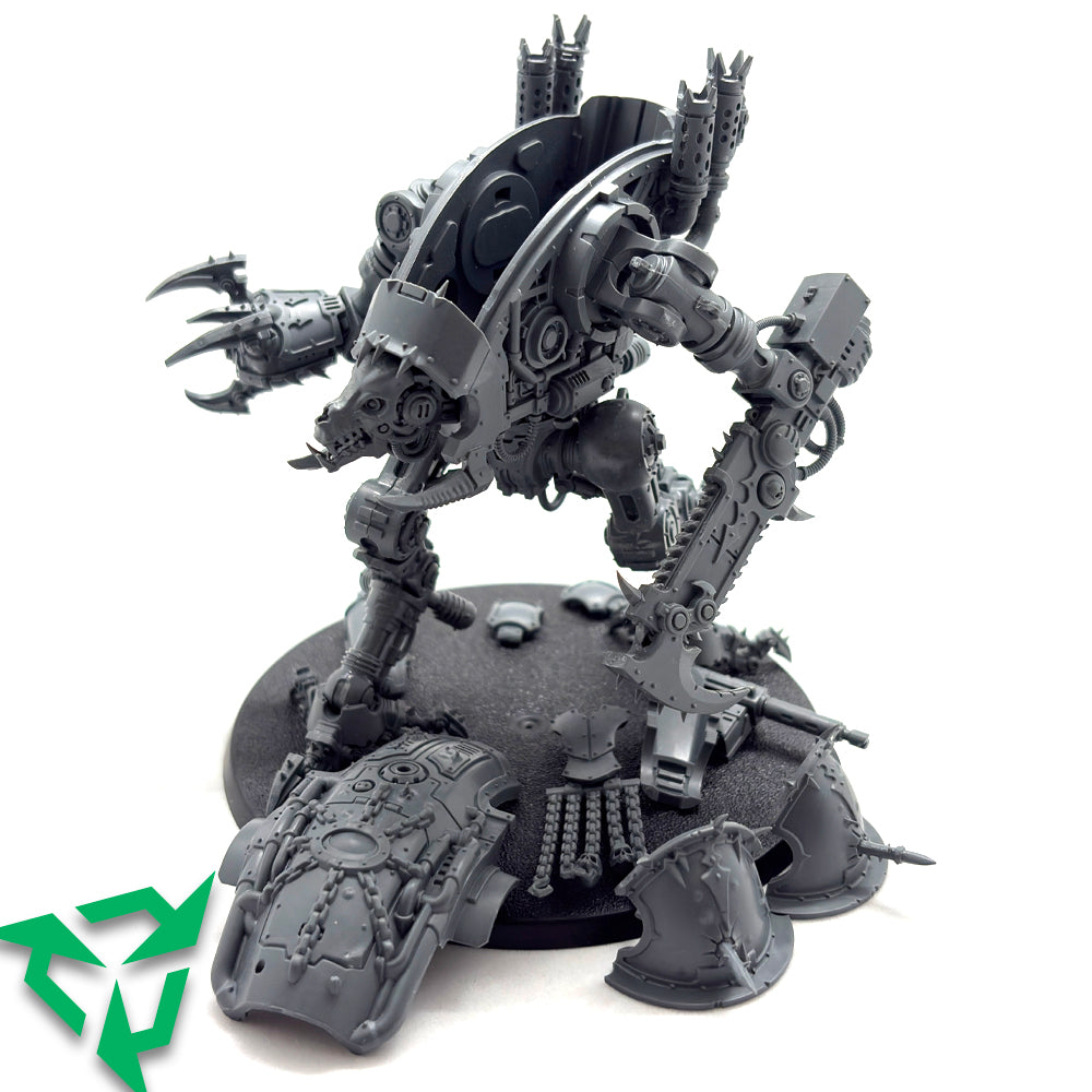 Part-Assembled Chaos Knights War Dog Karnivore Front