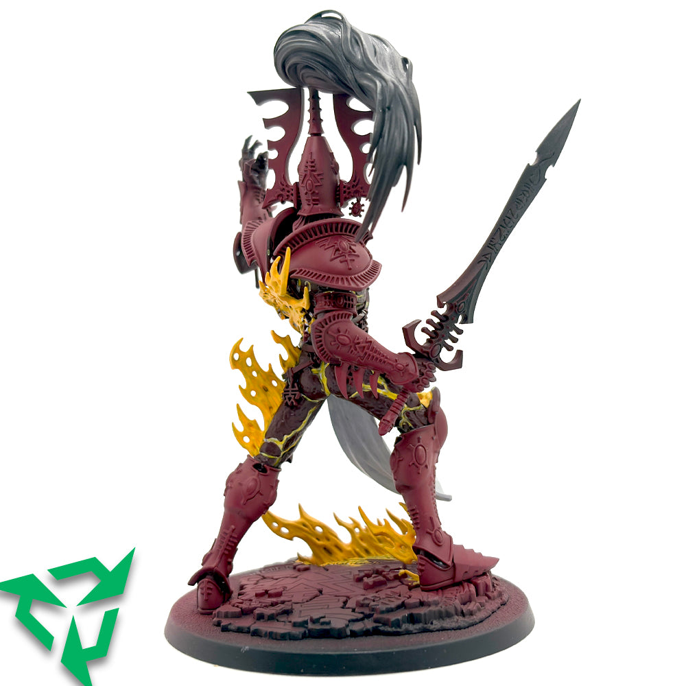 Part Painted Aeldari Avatar of Khaine Back