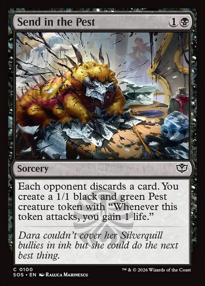 Send in the Pest Secrets of Strixhaven #100Card Front