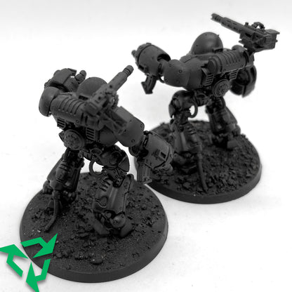 Preloved Assembled & Primed Adeptus Mechanicus Kastelan Robots Back