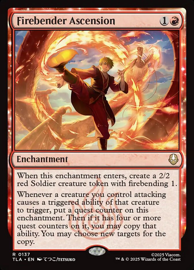 Firebender Ascension Avatar The Last Airbender #137 MTG Single Card Front
