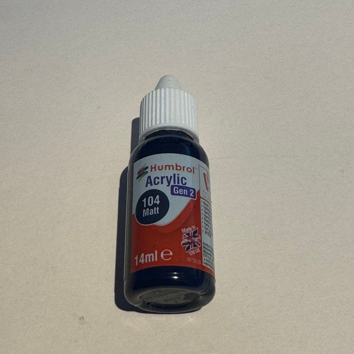 104 Oxford Blue Matt Acrylic Dropper Bottle - Humbrol