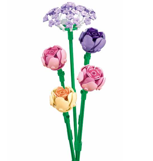 White vase with colourful artifi...