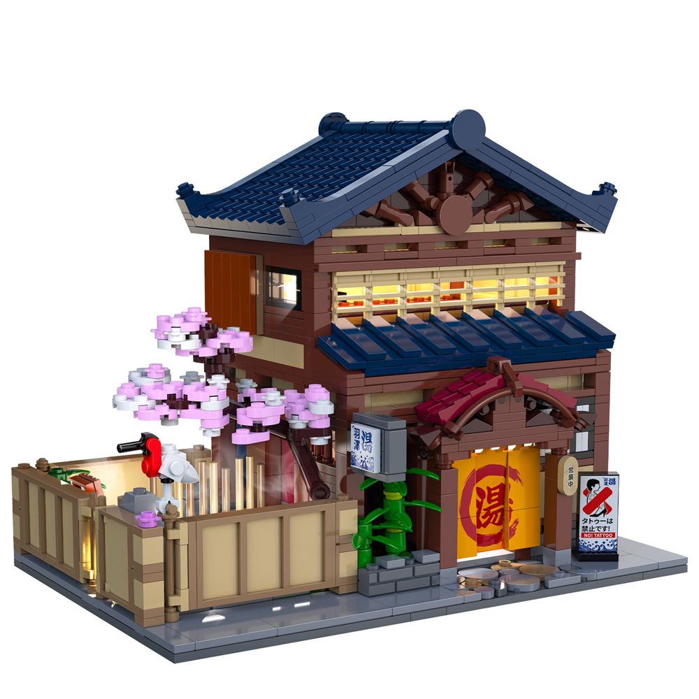 CaDA Japanese Sento Bathhouse - Building Brick Model Kit