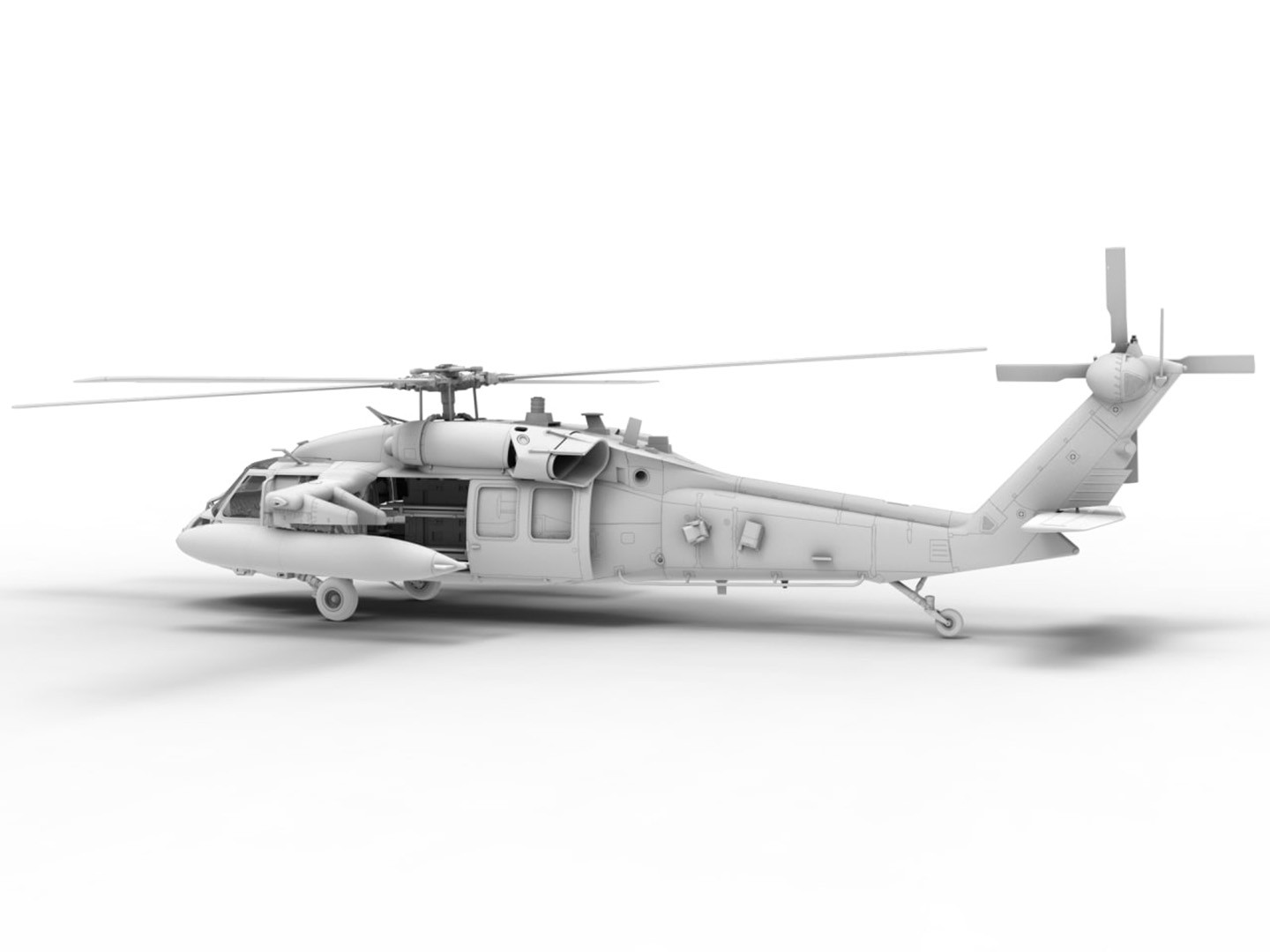 ICM Black Hawk MEDEVAC with Crew & Combat Medic - 1:48 Model Kit