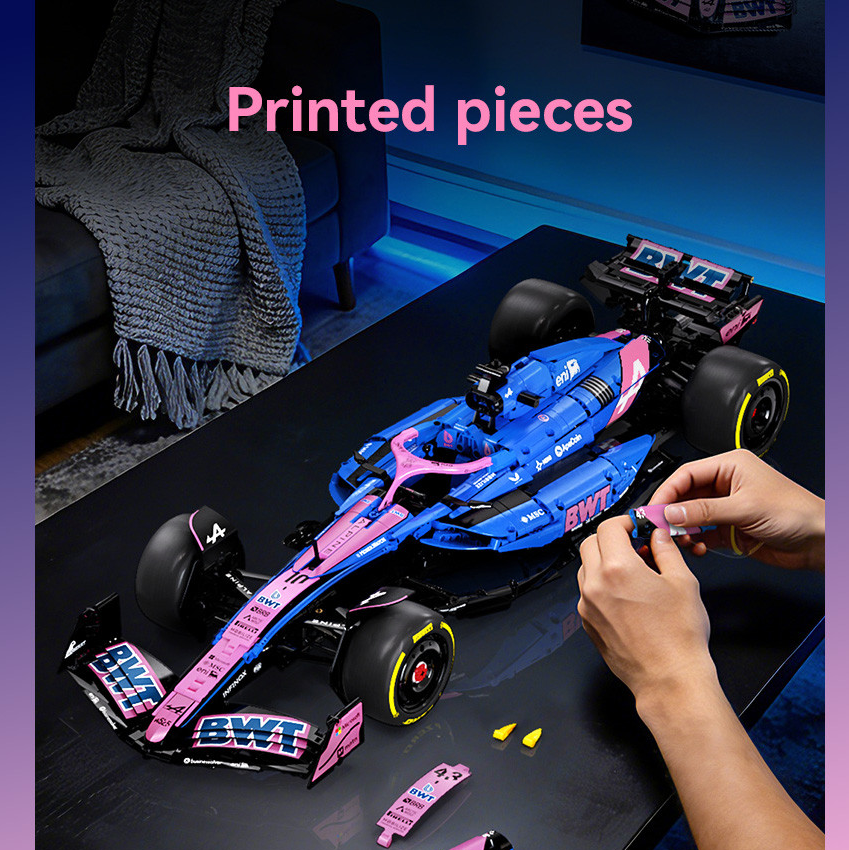 CaDA BWT Alpine F1 Team A525 Racing Car - 1:8 Scale Brick Model Kit