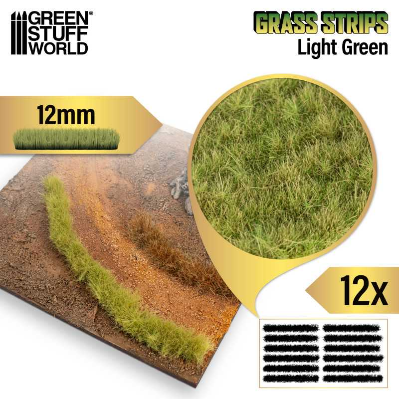 Light Green Grass Strips 12mm - Green Stuff World