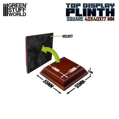 Square Hazelnut Top Display Plinth 4cm