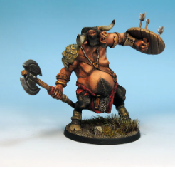 Painted miniature figure of a wa...
