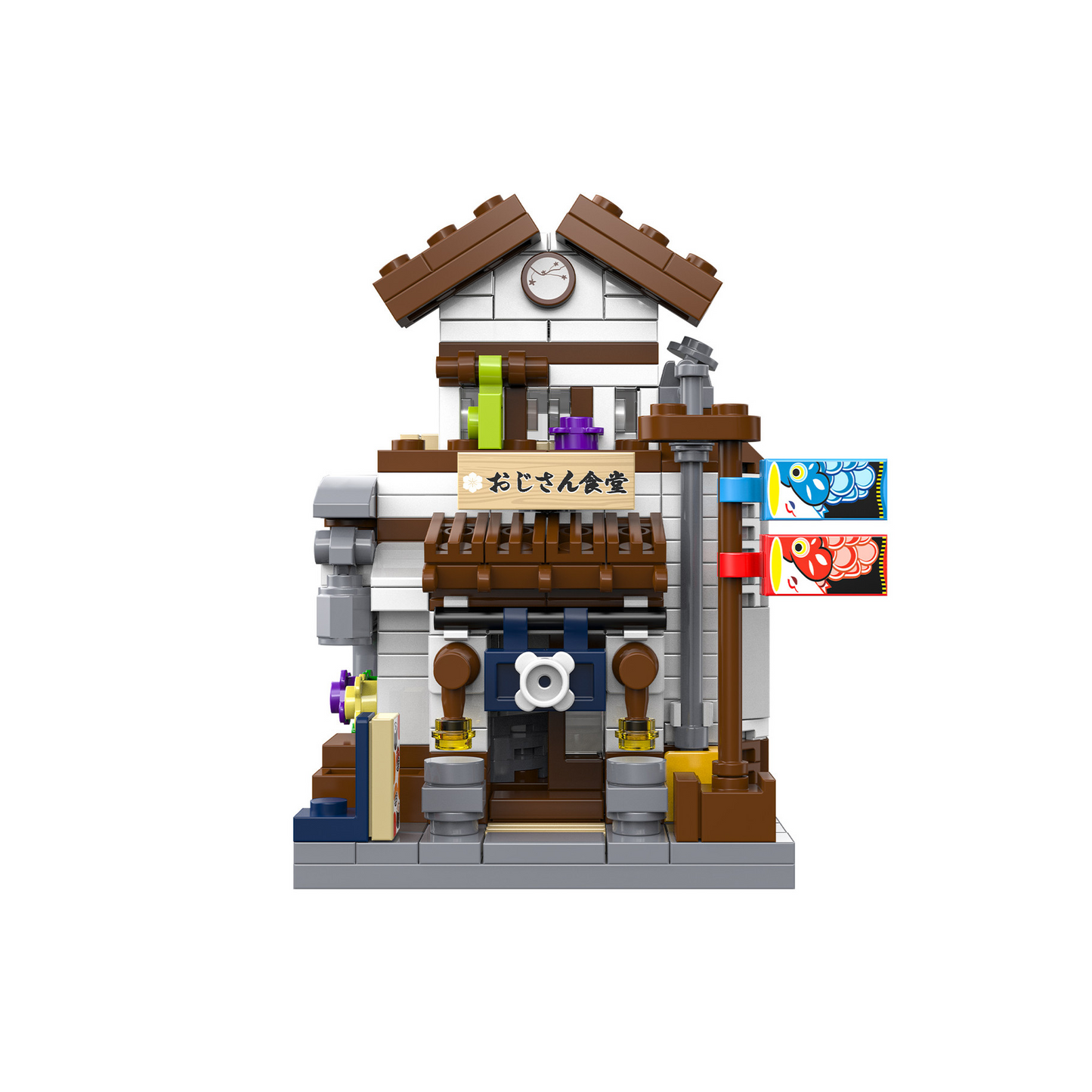 CaDA Mini Japanese Style Canteen- 313 Piece Building Brick Model Kit