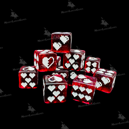1UP 8Bit Heart Dice