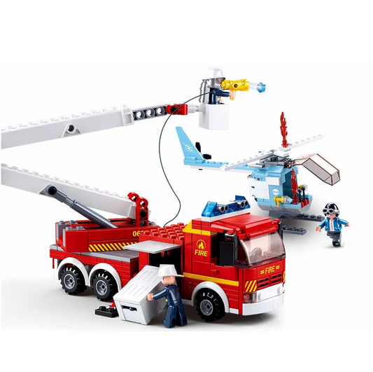 Sluban fire truck and helicopter...