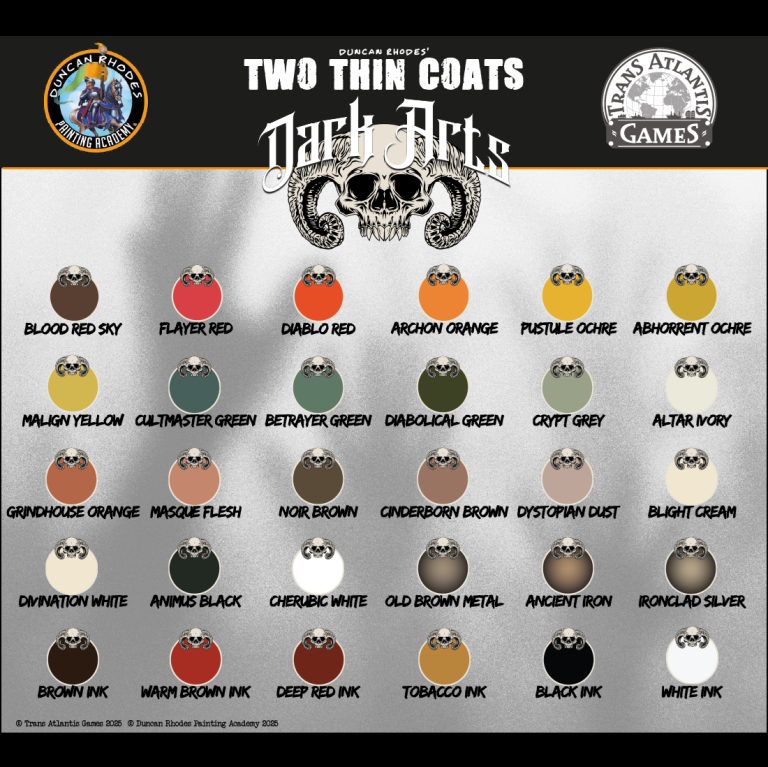 The Dark Arts Paint Set - Two Thin Coats Grimdark Acrylic Paint Collection