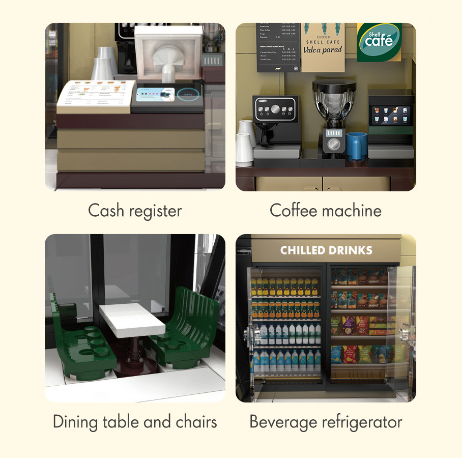 CaDA Shell Select Coffee Shop Café - Building Brick Model Kit
