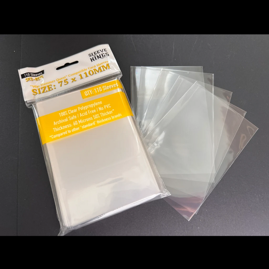A retail package of 110 clear po...
