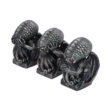 Discover the Three Wise Cthulhu from Nemesis Now. This hand painted trio of figurines portray Confucius' "See No Evil, Hear No Evil, Speak No Evil"