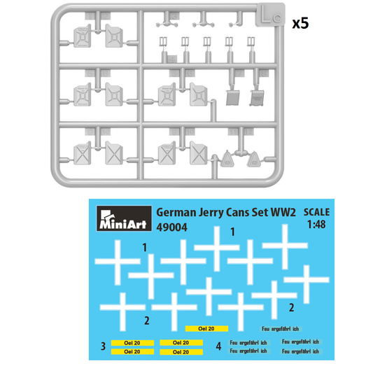 Miniart German Jerry Cans WW2. M...