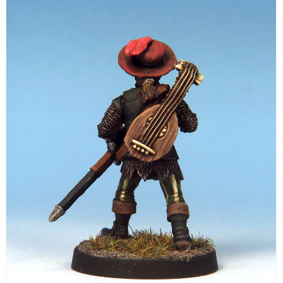 Bard miniature wearing chainmail...