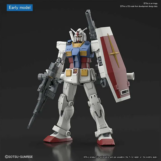 A Gundam-style mecha robot model...