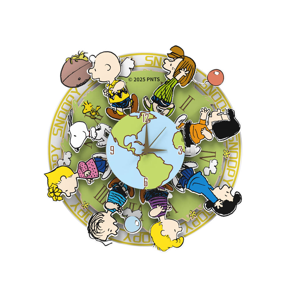 Peanuts Around the World Working Clock - Puremind Wooden Model Kit
