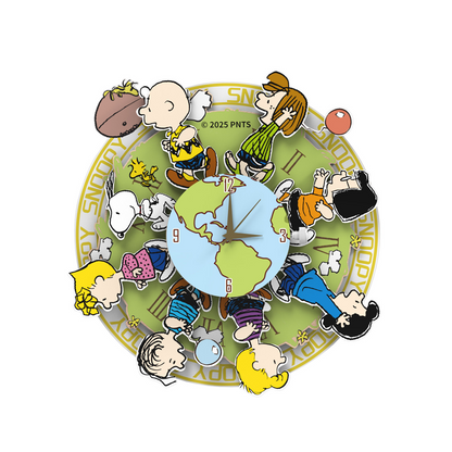 Peanuts Around the World Working Clock - Puremind Wooden Model Kit