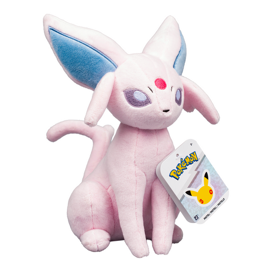 A pink plush toy of Eevee from P...