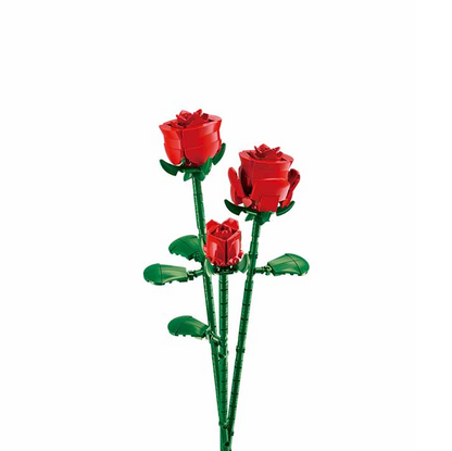 Sluban Red Rose Flower Brick Kit - Pleyerid