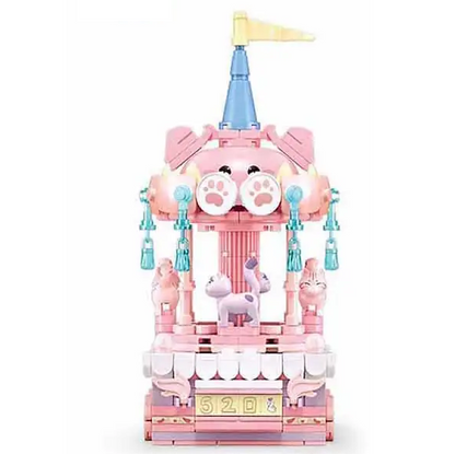 Sluban Lovely Cat Carousel Brick Kit - Pleyerid