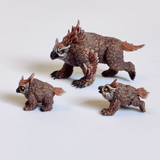 Owlbears by Iron Gate Scenery printed in resin for 28mm scale with one large owlbear and two baby owlbears in different poses making a super cute edition to your&nbsp;RPGs, tabletop games, forest setting, dungeons and more.