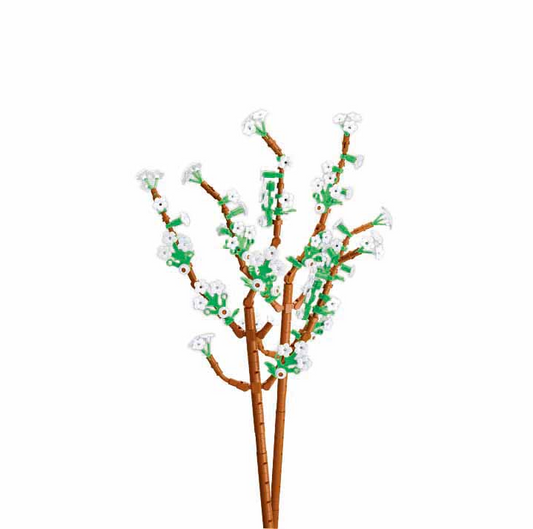 White vase with decorative branc...