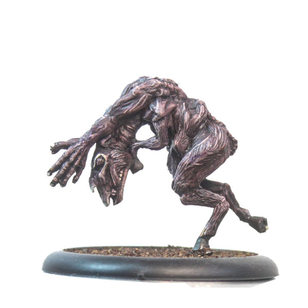 Nuckelavee by Oakbound Studio. A lead pewter miniature of a terrifying flayed horse with a headless rider grafter into the body,