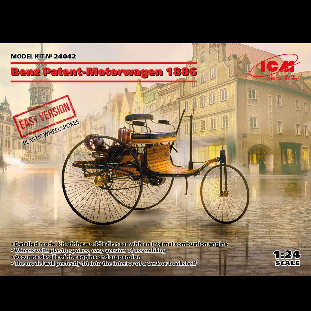Benz Patent-Motorwagen 1886 (Easy Version) - ICM 1:24 Model Kit