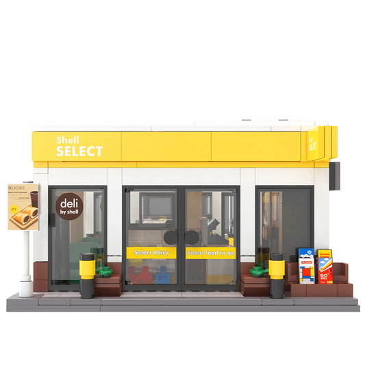 A model kit of the Shell store l...