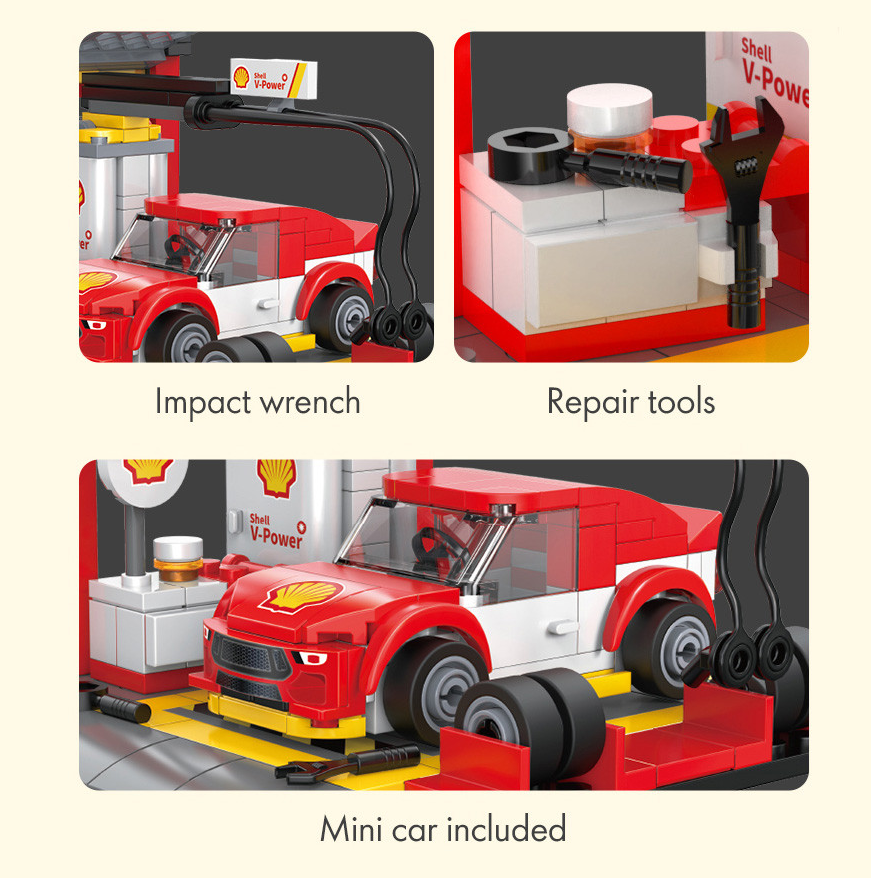 CaDA Pit Stop Staging Station - Building Brick Model Kit