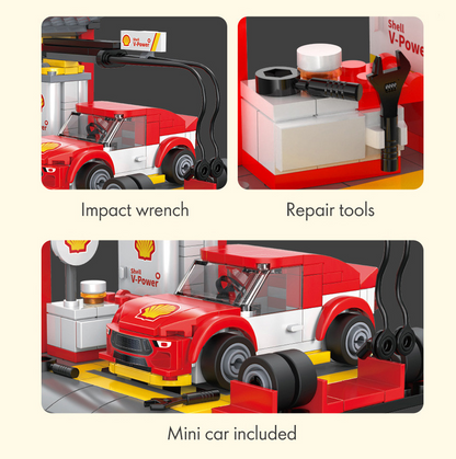 CaDA Pit Stop Staging Station - Building Brick Model Kit